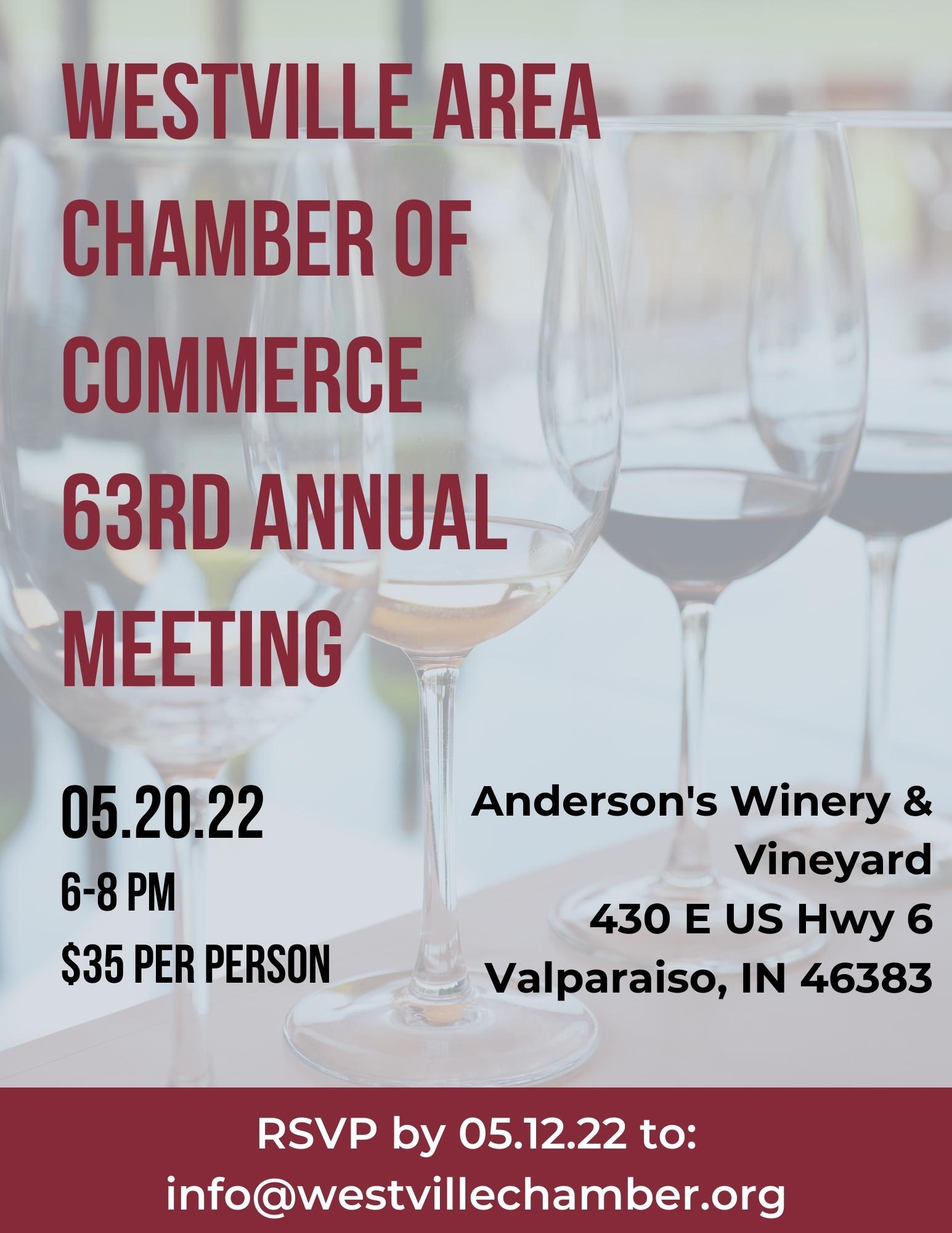 Westville Area Chamber of Commerce 63rd Annual Meeting Event